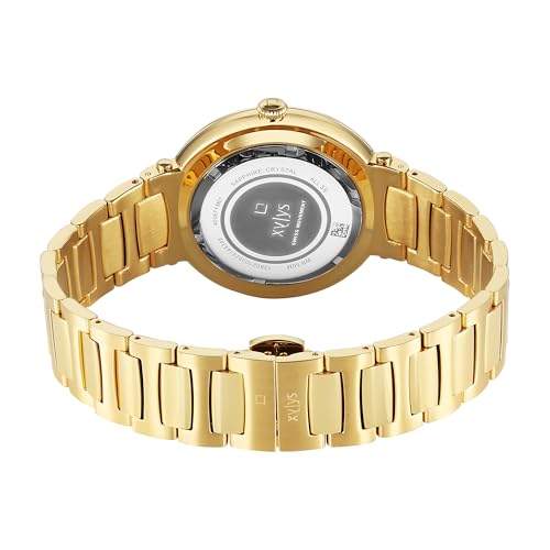 Xylys Quartz Analog with Date Green Dial Golden Stainless Steel Strap Watch for Men