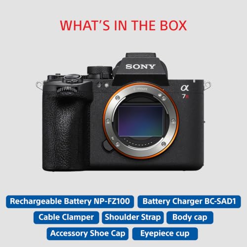 Sony Alpha ILCE-7RM6 Full-Frame high-Resolution 68.8MP Camera |30 fps |AI-Based Real-time Recognition | More Shooting Hours with Latest Battery - Black