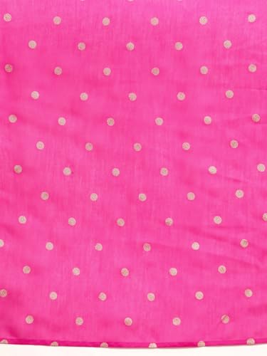 Ahalyaa Women's Polyester Sarees (AH-SMS-SRBL-10_Fuchsia)