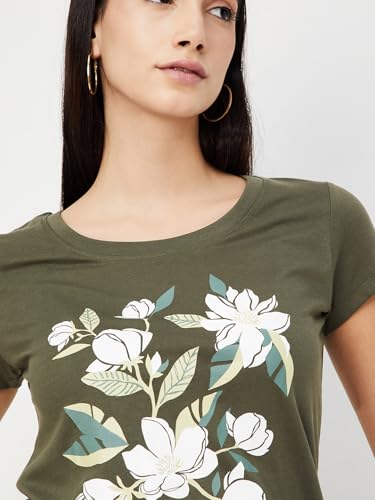 Max Women's Graphic Printed Round Neck Half Sleeve T-Shirt - Pack of 2