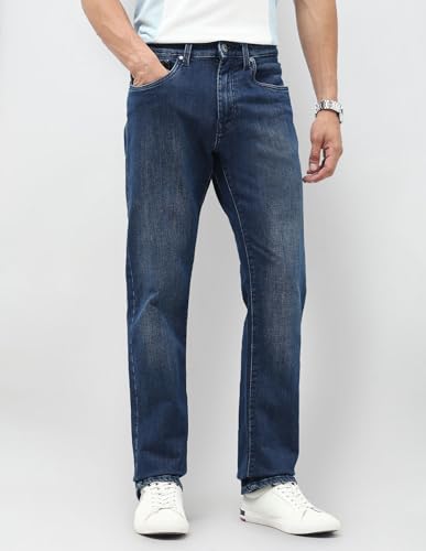U.S. Polo Assn. Denim Co. Men's Harold Slim Straight Fit Blue Jeans (UDJEN1899_Blue_32)