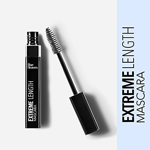 Blue Heaven Extreme Length Mascara Waterproof Black | Quick Dry | No Clumping | Long Lasting Mascara for Women | 9ml