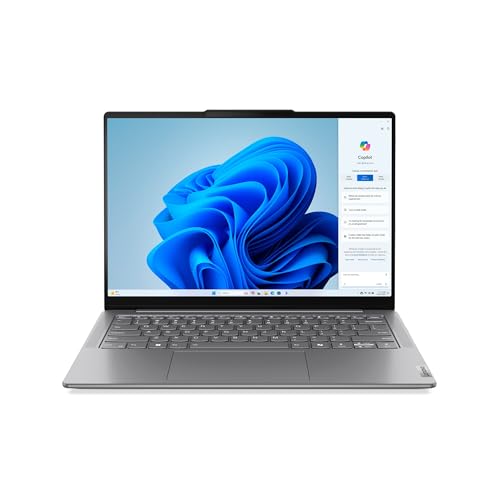 Lenovo Yoga Slim 7, Intel Core Ultra 7 155H, 16GB RAM, 512GB SSD, WUXGA-OLED, AI PC 14"/35.5cm, Windows 11, Office Home 2024, Grey, 1.39Kg, 2Wx4 Speakers, 1Yr ADP Free, 83CV009XIN, AI Powered Laptop