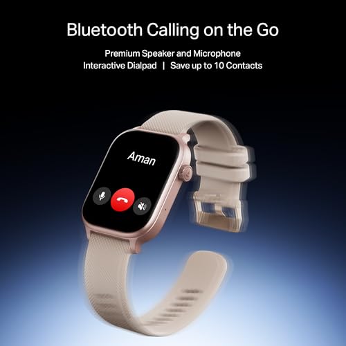 Boat Storm Infinity Plus Smartwatch with 20 Days Battery, ASAP™ Charge, 4.97 cm HD Display, Functional Crown, Multiple Sports Modes, BT Calling, SOS, IP68, Heart Rate & SpO2 Monitor (Cherry Blossom)