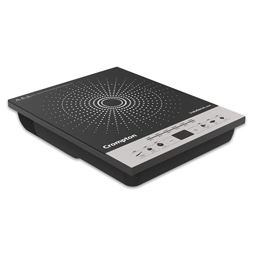 Crompton Greaves Instaserve 2000 W Induction Cooktop, Black and Silver, Medium