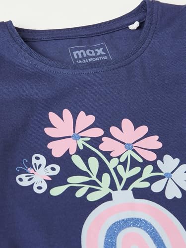 Max Girls Printed T-Shirt - Pack of 3 (Pink_18-24 M)