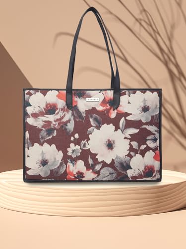 Caprese Poppy tote medium Tan Floral Handbag