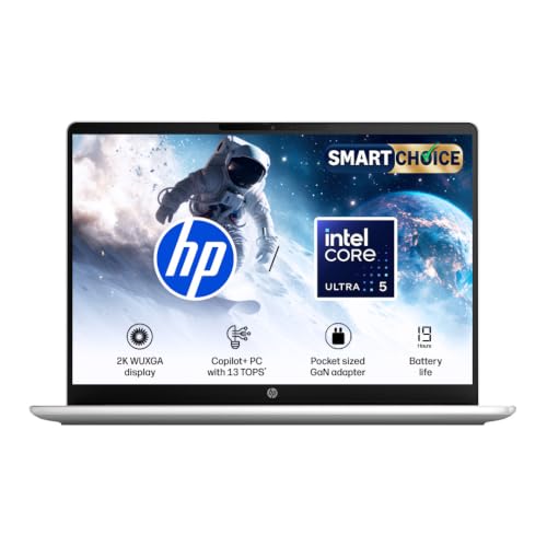 HP OmniBook 3 Smartchoice● Intel Core Ultra 5 225H● 13 Tops● 16GB DDR5 (Upgradeable) ● 512GB SSD● 2K WUXGA●16''/40.6cm● 300nits● Win11● Office24● Silver● 1.64kg● bu0319TU● Mini GaN Charger● AI Laptop