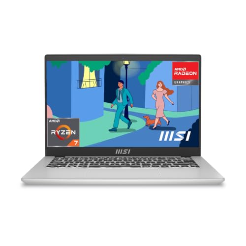 MSI Modern 14, AMD 7th Gen. Ryzen 7 7730U, 36CM FHD 60Hz Bussiness Laptop (16GB/512GB NVMe SSD/Windows 11 Home/MSO 24 + M365/AMD Radeon Graphics, Urban Silver/1.4Kg) C7M-101IN