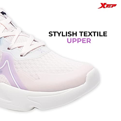 XTEP Women's Pink Mauve Mist Retro Stylish Textile Upper IPR Sole Casual Shoes (3.5 UK)