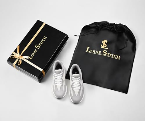 LOUIS STITCH Women’s Ash Grey Lightweight Athleisure Sport Shoes | Lightweight Casual Sneakers | Sporty Lace-Up Sneaker and Athleisure Wear| Perfect for Casual, Gym & Travel Wear | LSLD-AT-RF01-GYWH | UK-6