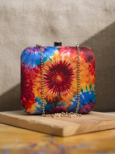 Artklim Flower Printed Clutch