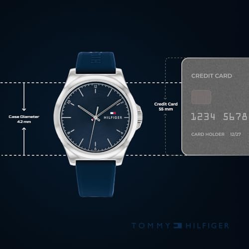 Tommy Hilfiger Quartz Blue Dial Silicone Strap Watch for Women