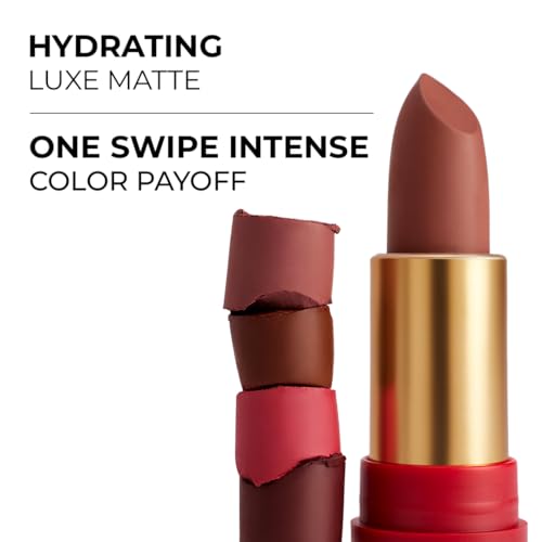 LoveChild Masaba 90s Drip Meetha (Mauve) Luxe-Matte Lipstick with Intense One-Swipe Color Payoff in High-Pigment HD Crème Matte Formula, 4gm