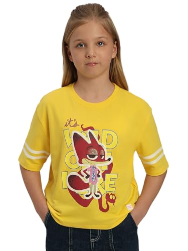 VERO MODA Girl Regular Fit Yellow Tshirt