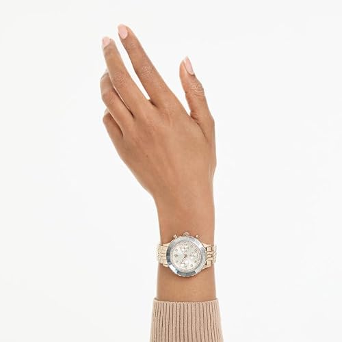 Swarovski Octea Chrono Watch, Swiss Made, Metal Bracelet, Gold Tone, Champagne Gold-Tone Finish