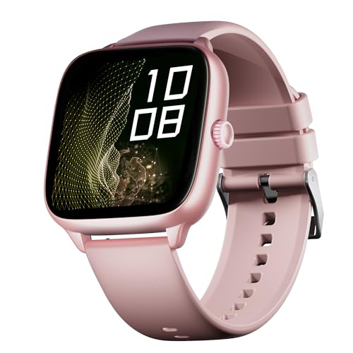 boAt Storm Verge, 1.72" (4.4 cm) Unisex Design, AuraVue Display with 20% Higher Brightness, Premium Metal Body, 80+ Sports Mode, Bluetooth Calling, Smart Watch for Men & Women (Cherry Blossom)