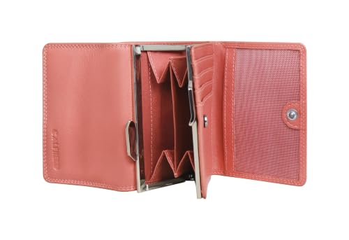 Calfnero Genuine Leather Women's Wallet-Women's Purse (Rose)