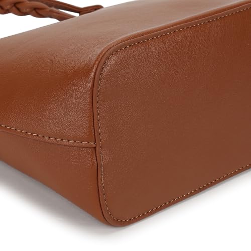 Fastrack Women Dual Carry Sling Bag | Detachable Braided Handle and Adjustable Sling Belt, Top Zip Closure, Inner Zip and Slip Pockets | Sling Bag for Casual Carry, Tan