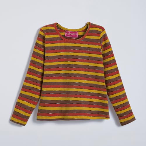 Hopscotch Girls Green Sleeveless Striped Pinafore Dress with Blouse for Age (2-3 Years)