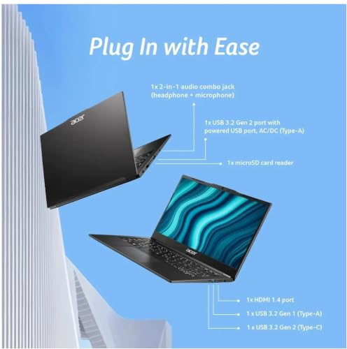 Acer Travel Lite (2026) AMD Ryzen 5 Hexa Core 7430U - (16 GB/512 GB SSD/AMD Radeon Graphics/Windows 11 Home) TL04-41M Light Laptop/14.0" FHD Display/Black/Metal Body/Copilot Key/1.34 Kg/MSO 2024