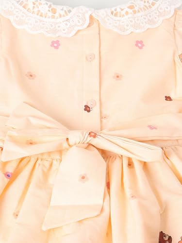 Max Girls Printed Dress(Pink_3-4 Y)