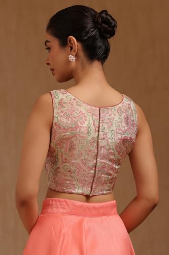 Soch Womens Fuchsia Tussar Ethnic Motifs Padded Blouse