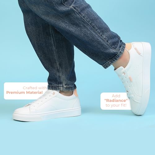 YOHO Radiance Women’s Stylish Comfortable Premium Casual Sneakers | Pink - UK 4