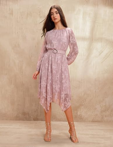 U.S. Polo ASSN. Women Floral Lace A-Line Dress (UWAW25DRS197_Pink_M)