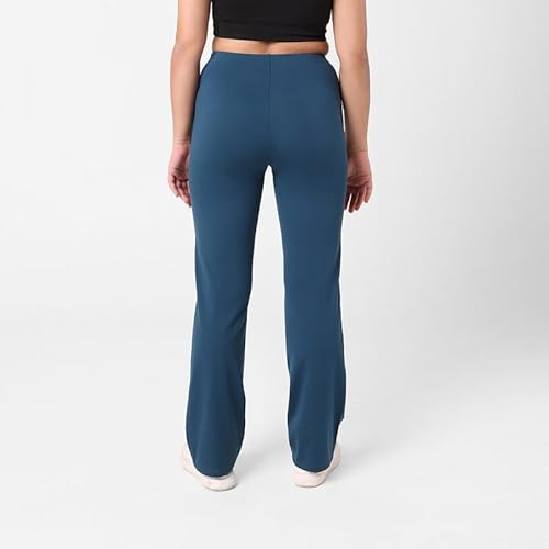 BlissClub Women Ultimate Straight Pants| Pintuck Design | No-Dig Waistband | Trousers for Women | 2 Zippered Pockets
