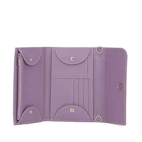Miraggio Josie Wallet with Detachable Crossbody Drop Strap | One Compartment| Women Wallets | Gift Items for Women (Lavender)