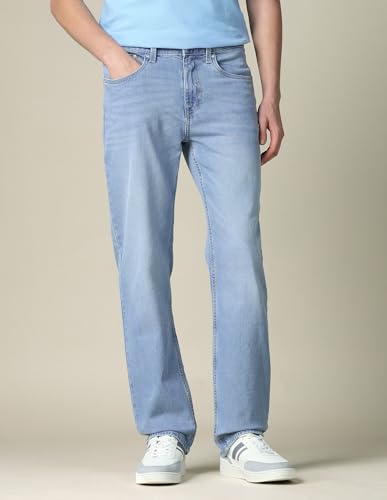 U.S. Polo Assn. Denim Co. Men's Shawn Relaxed Fit Blue Jeans (UDJENOE3055_Light Indigo_40)