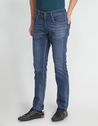 U.S. POLO ASSN. Men's Slim Tapered fit Modal Jeans (UDJEN0699_Blue_38)