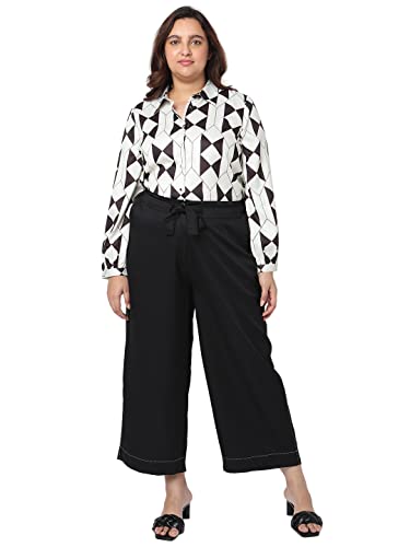 Vero Moda Curve Straight fit Pants (299147501_Jet Black_S)