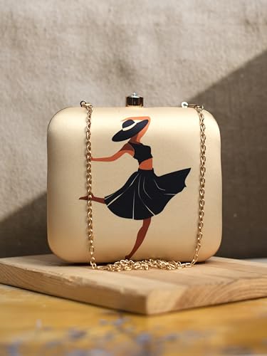 Artklim Dancing Women Potrait Printed Clutch