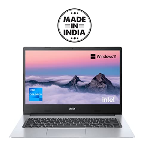 acer Aspire 3 Made in India Laptop (Intel Celeron Dual-Core Processor N4500 | 4GB | 256GB SSD | Windows 11 Home | MS Office 2021 Home & Student | Silver| 1.45 kg) A314-35 with 14 inch HD Display