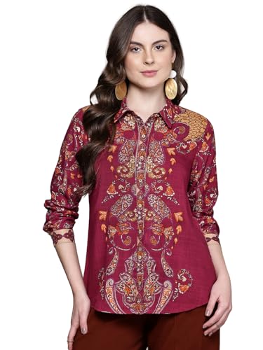 Aarke Ritu Kumar Maroon Dandelion Shirt