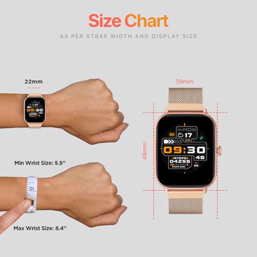Fire-Boltt Ninja Call Pro Max Ultra Bluetooth Calling Smart Watch, 2.01" HD Display, 120+ Sports Modes, Health Suite, AI Voice Assistance, SpO2 Smartwatch for Men & Women - Gold Link
