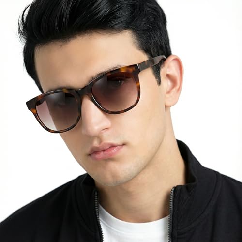 John Jacobs Full Rim Square Sunglasses | Polarized and 100% UV Protected | For Men & Women | X-Large | JJ S14668
