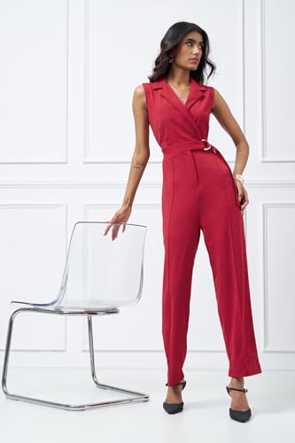 Annabelle by Pantaloons Womens Jumpsuit_SS26WWANDNJ00024V60A169_Scarlet SAGE_XS