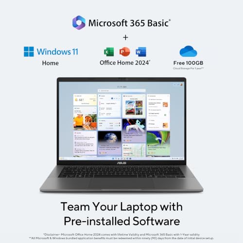 ASUS Vivobook S14 (2026),Intel Core Ultra 5 325 (Series 3),Intel iGPU,16GB RAM,512GB SSD,FHD+ OLED,14"(35.5 cm),Windows 11,M365 Basic(1Y),Office 24,Matte Gray,1.4 Kg,S3407AA-SF058WS,Copilot+ AI Laptop