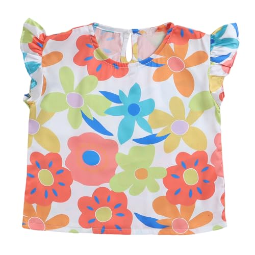 Hopscotch Girls Multi Short Sleeves Floral Blouse for Ages (10-11 Years)