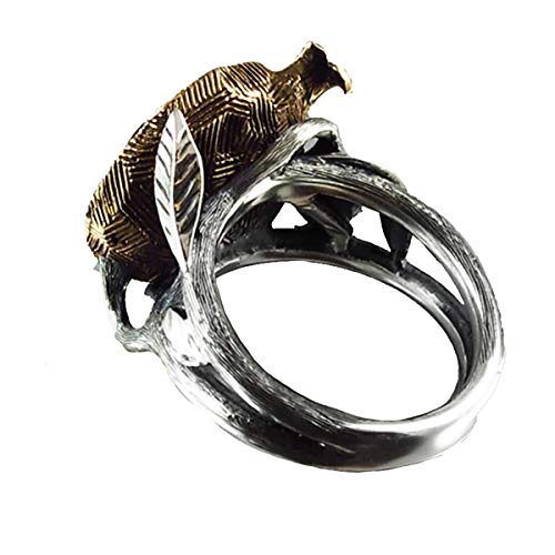 RUVEE Fruits of Wisdom Oxidized Silver Plated Crystal Alloy Ring for Women & Girls (7)