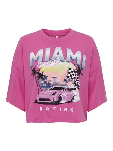 ONLY Oversized T-Shirt (119178201_Fuchsia Purple_L)