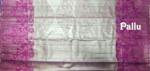 VFCollections Women's Kanchipuram Silk Pure Pattu Sarees With Blouse (VFC723-6)