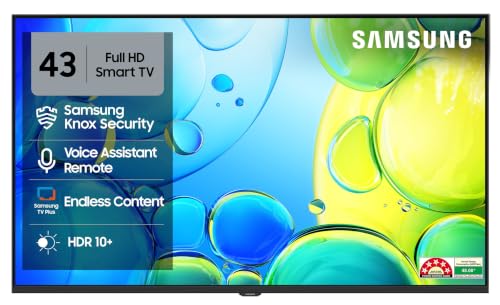 Samsung 43 inch (108cm) FHD Smart LED 2026 TV | HDR10+ | 150+ Channels | Voice Assistance Remote | PurColor | Contrast Enhancer | Knox Security | UA43F5650FUXXL