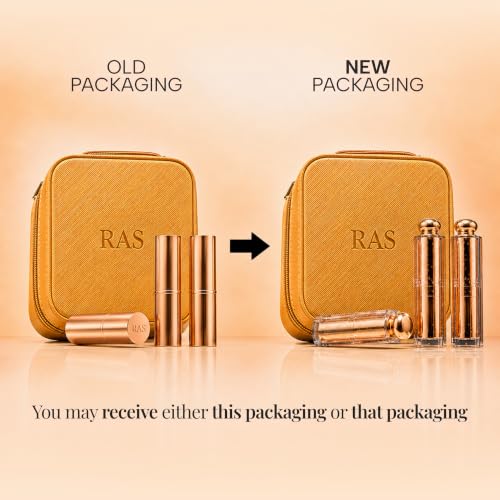 RAS Luxury Oils Lumiere Satin Matte Mini Lipstick Set of 3 for women | Long Lasting Hydrating Satin Matte Lipsticks | Creamy Pigmented Mini Lipstick Trio | Travel Size Lipstick Set for women | Lightweight Lipstick