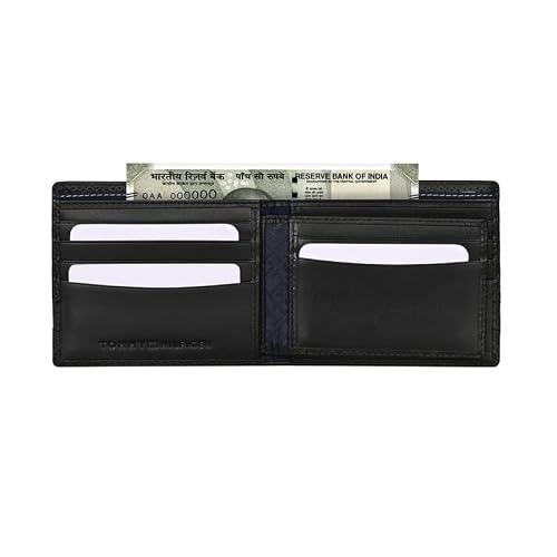TOMMY HILFIGER Wallet of Men, Black-Regular, Argenta | Wallet for Men Leather Original