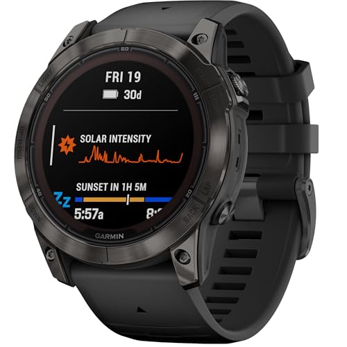 Garmin Fenix 7X Pro Sapphire Edition Smartwatch with Band, 51 mm Case, Carbon Gray/Black