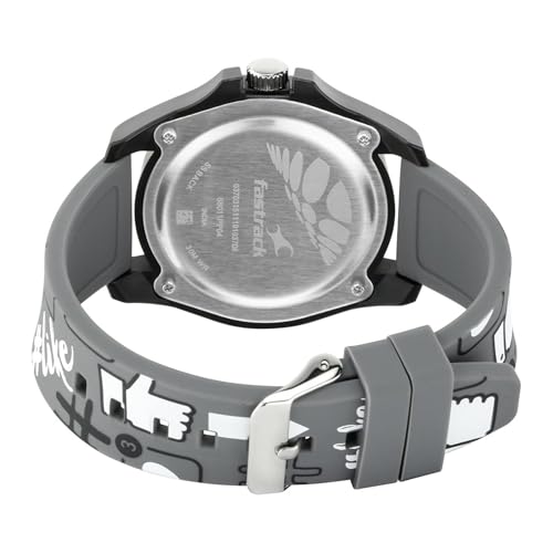 Fastrack Hashtag Quartz Analog White Dial Silicone Strap Unisex Watch-NR68011PP04